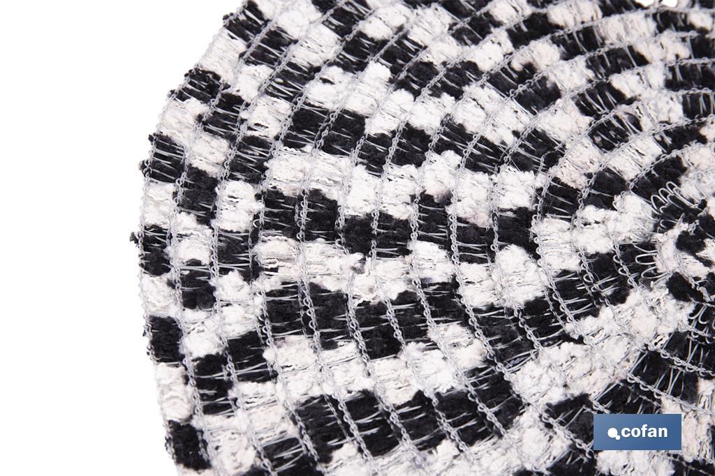 BAJOPLATO REDONDO COLOR NEGRO Y BEIGE MEDIDA 38 CM