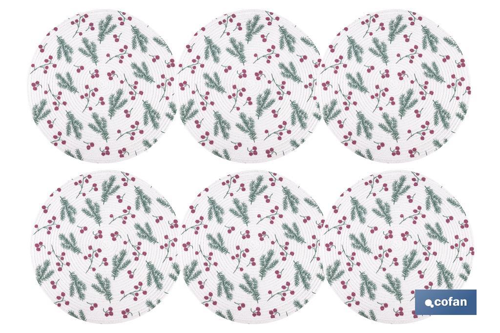 BAJOPLATO REDONDO ESTAMPADO HOJAS  MEDIDA 38 CM