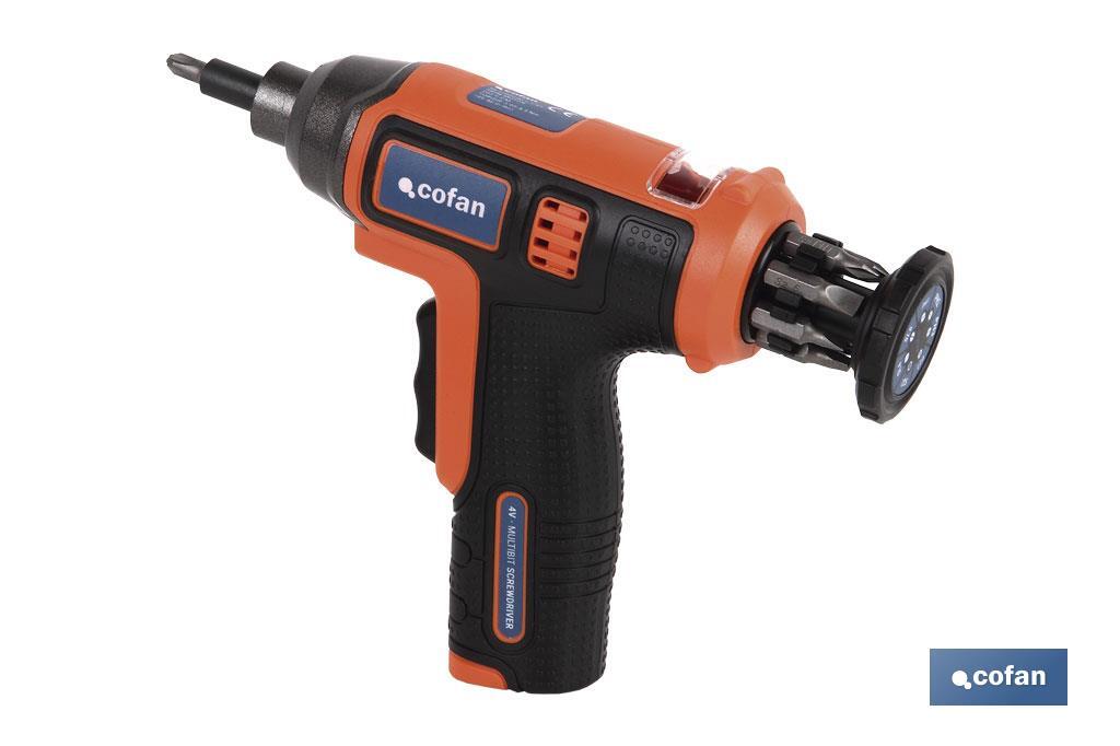 ATORNILLADOR ELECT.4V(Lit/lon) 1,3Ah MULTI-PUNTAS 8 EN 1