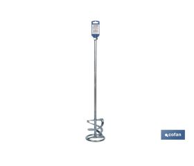 Varilla mezcladora | Accesorio mezclador M14 | Adecuada para mezclar pintura, barniz o masilla | Longitud: 600 mm | Disponible en diferentes diámetros