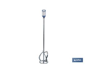 Varilla mezcladora mortero | Accesorio mezclador M14 | Adecuada para mezclar mortero o cemento | Longitud: 600 mm | Disponible en diferentes diámetros