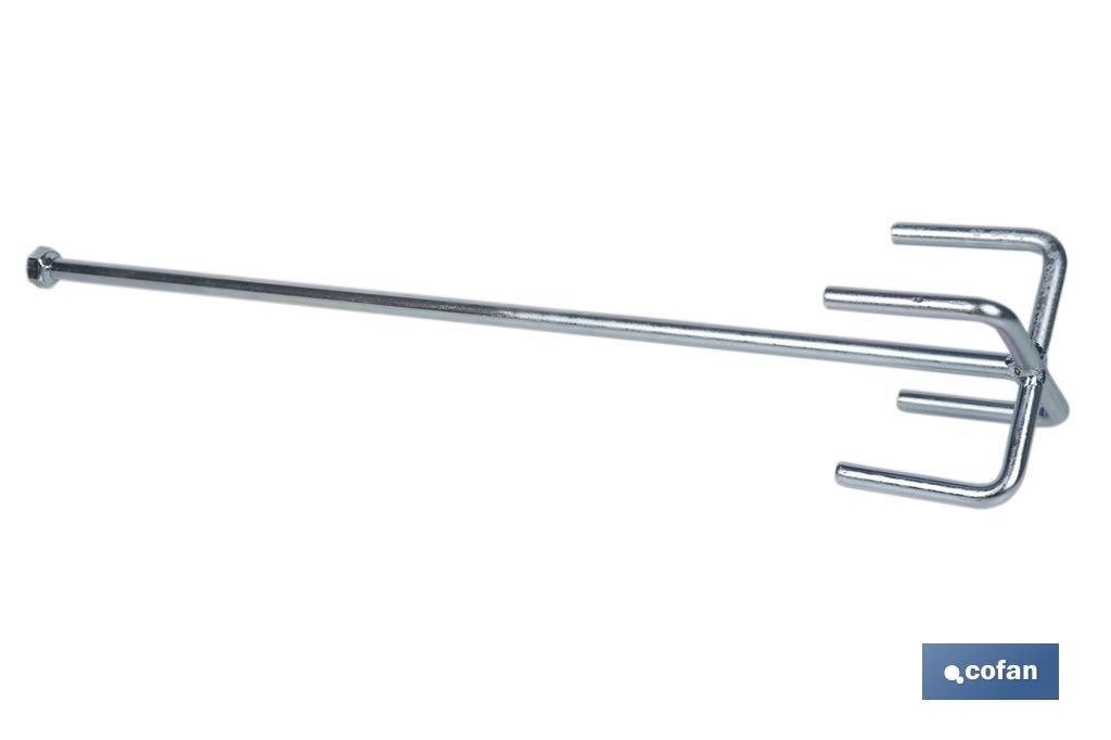 VARILLA MEZCLADORA YESO Ø120 600 MM M14