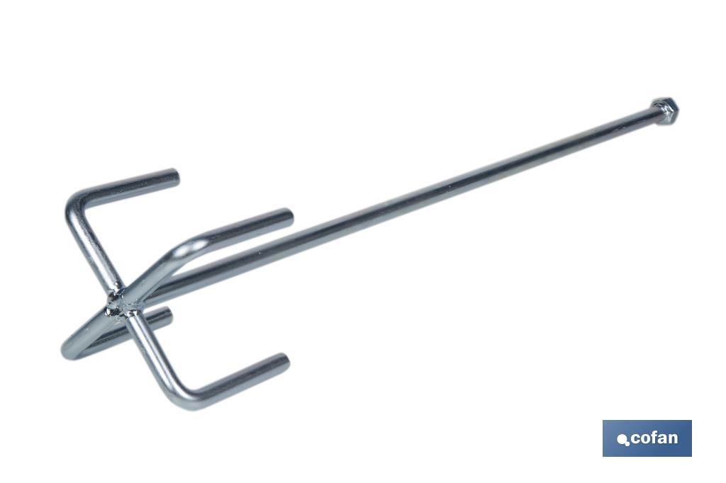 VARILLA MEZCLADORA YESO Ø120 600 MM M14