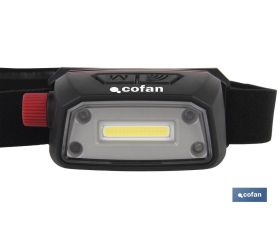 LINTERNA COB LED DE CABEZA 5 W 6500 K USB
