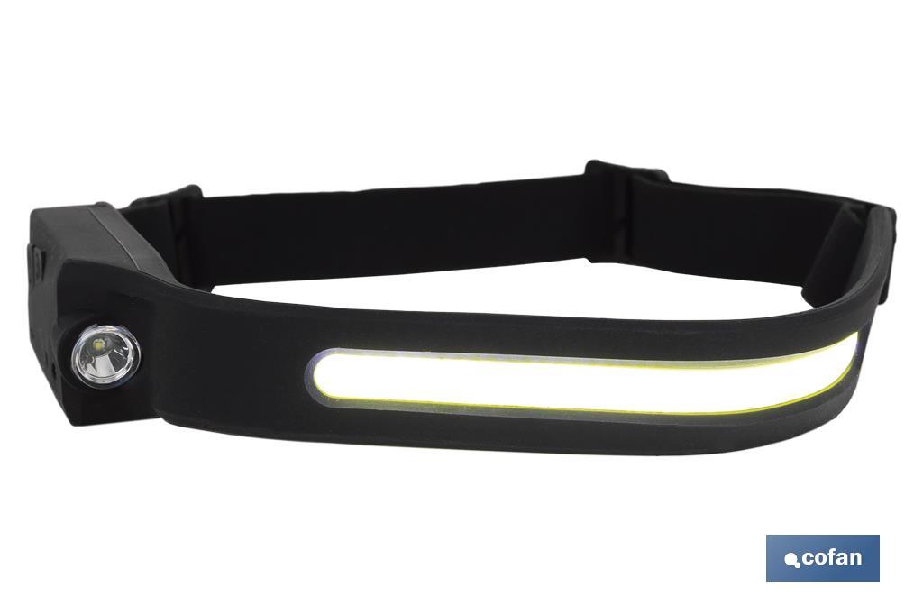 LINTERNA DUAL DE CABEZA CON SENSOR DE ACTIVACION 350 LM