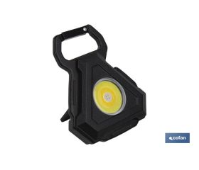 Linterna pequeña Cob Led Recargable | Mini linterna led con gancho para colgar e imán extra fuerte