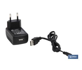 Cargador de Batería para Atornillador Cofan | Potencia 3,6 V | Potencia máxima 5,5 V | Cable USB - micro USB