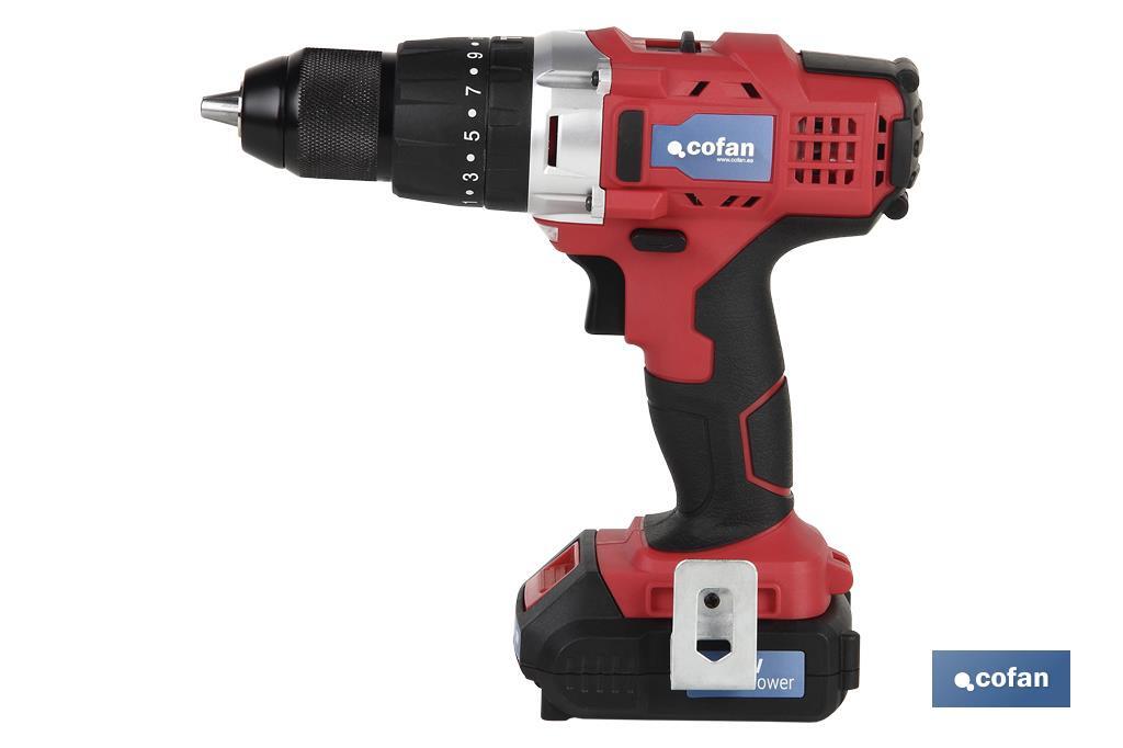 TALADRO PERCUTOR A BATERÍA LI-ION 20 V 1300 RPM 35 NM