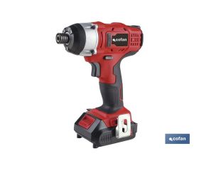 Atornillador percutor de impacto a batería con 2000 rpm | Batería Li-ion de 18V + Cargador incluido