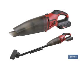 Aspirador a batería con prolongadores y accesorio giratorio | Batería Li-ion 20V + Cargador incluidos