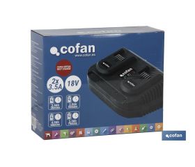 CARGADOR BATERIAS DOBLE CARGA RAPIDA 2X3,5A - 18V