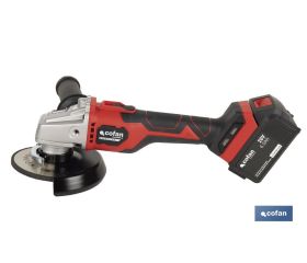 AMOLADORA A BATERÍA Li-ion 20 V 10.000 RPM - 115/125 MM