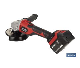 AMOLADORA A BATERÍA Li-ion 20 V 10.000 RPM - 115/125 MM