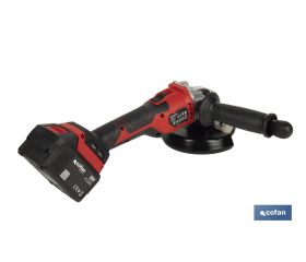 AMOLADORA A BATERÍA Li-ion 20 V 10.000 RPM - 115/125 MM