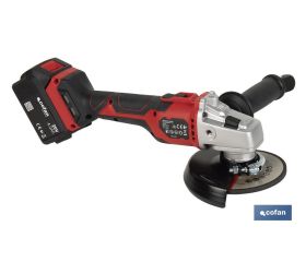 AMOLADORA A BATERÍA Li-ion 20 V 10.000 RPM - 115/125 MM