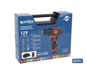 TALADRO ATORNILLADOR A BATERÍA 12 V 1150 RPM