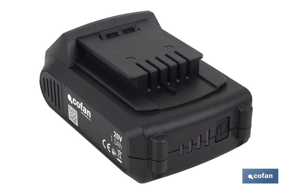 BATERÍA RECARGABLE Li-ion 20 V 1.5Ah