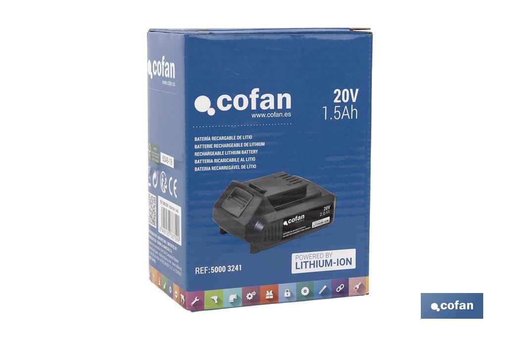 BATERÍA RECARGABLE Li-ion 20 V 1.5Ah