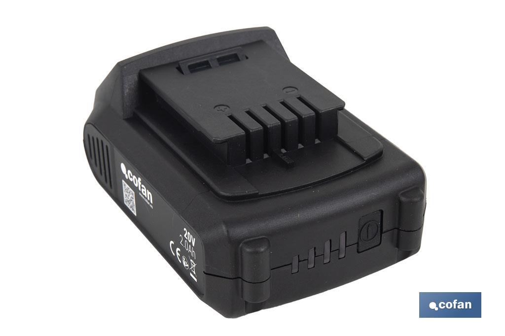 BATERÍA RECARGABLE Li-ion 20 V 2.0Ah