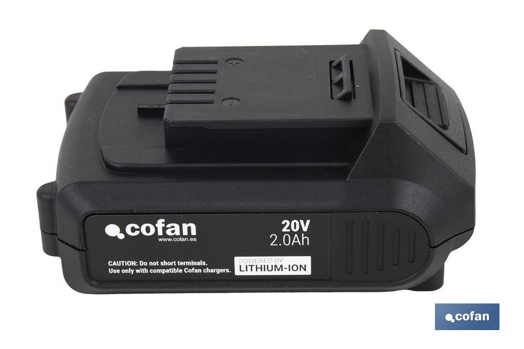 BATERÍA RECARGABLE Li-ion 20 V 2.0Ah