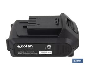 BATERÍA RECARGABLE Li-ion 20 V 2.0Ah