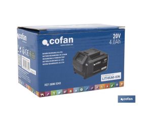BATERÍA RECARGABLE Li-ion 20 V 4.0Ah