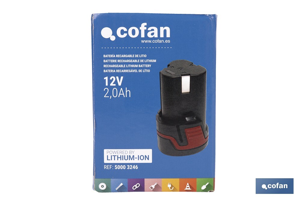 BATERÍA RECARGABLE Li-ion 12 V 2.0Ah PARA 50003236