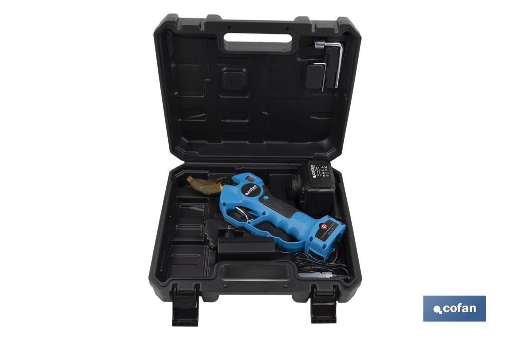 TIJERAS DE PODAR ELÉCTRICAS CON BATERÍAS Ø40 MM Li-ion 25V 2Ah