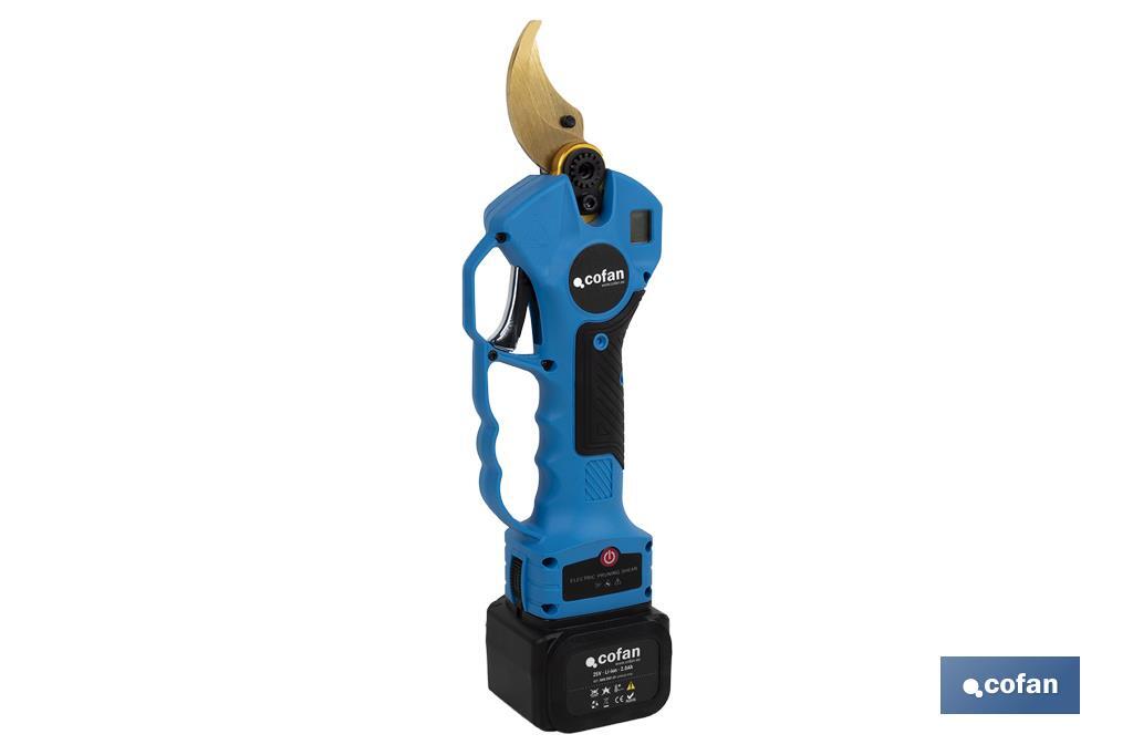 TIJERAS DE PODAR ELÉCTRICAS CON BATERÍAS Ø40 MM Li-ion 25V 2Ah