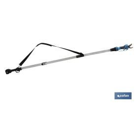 CONJUNTO TIJERAS DE PODAR A BATERÍA + PÉRTIGA EXTENSIBLE 190 CM
