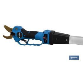 CONJUNTO TIJERAS DE PODAR A BATERÍA + PÉRTIGA EXTENSIBLE 190 CM