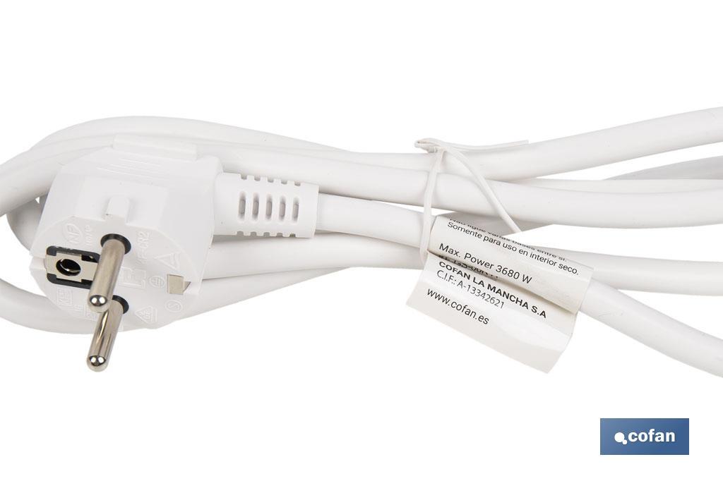 BASE MÚLTIPLE 6T. 1,4M CABLE C/INT. (16A-250V)