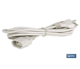 Prolongador de cable bipolar | Apto para enchufe de tipo espiga | Cable de 3 y 5 metros color blanco