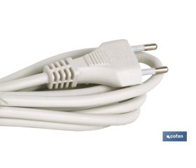 PROLONGADOR BIPOLAR 10A250V ESPIGAØ4 CABLE 3M BLANCO