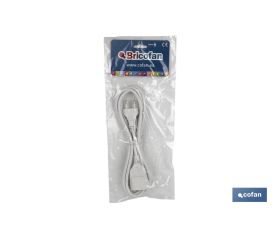 PROLONGADOR BIPOLAR 10A250V ESPIGAØ4 CABLE 3M BLANCO