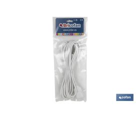 PROLONGADOR BIPOLAR 10A250V ESPIGAØ4 CABLE 5M BLANCO