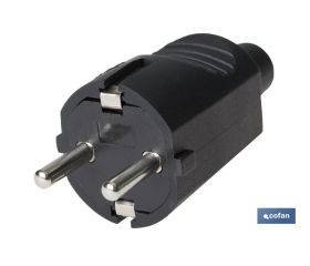 CLAVIJA BIPOLAR GOMA NEGRO (16A-250V)