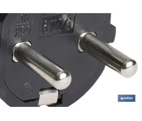 CLAVIJA BIPOLAR GOMA NEGRO (16A-250V)