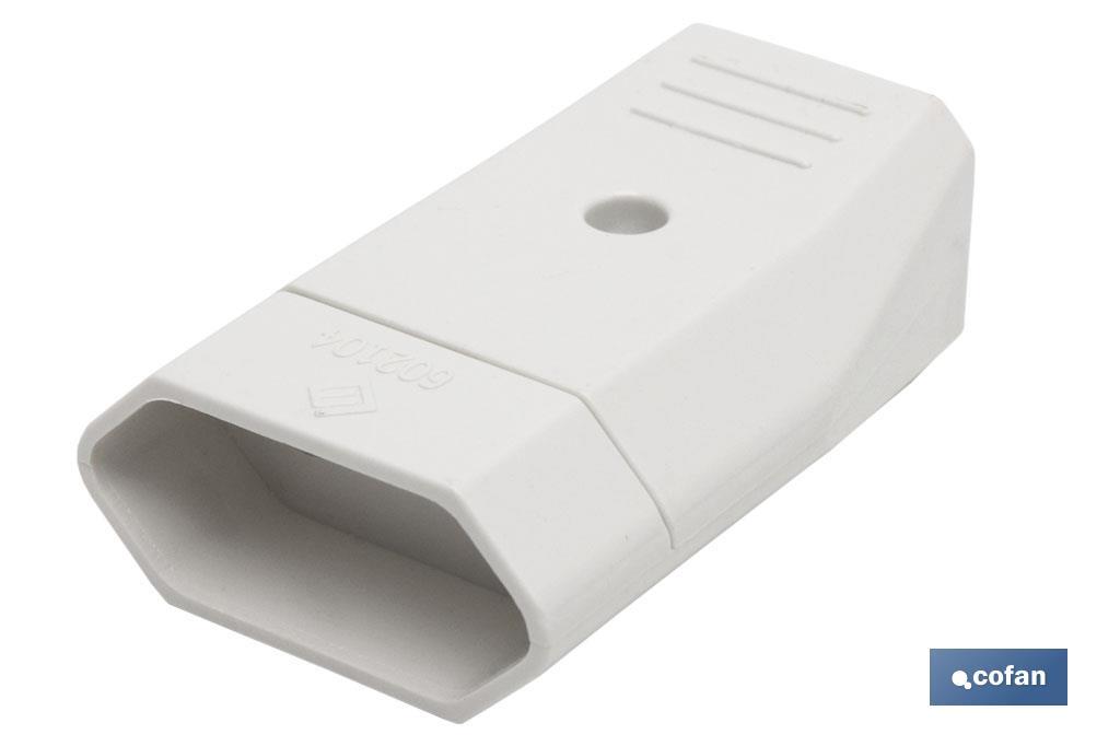 BASE ENCHUFE BIPOLAR AEREA BLANCA (10A-250V)