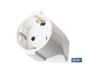BASE ENCHUFE AEREA BLANCA (16A-250V)