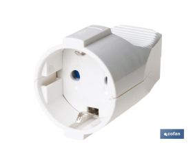 BASE ENCHUFE AEREA BLANCA (16A-250V)