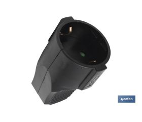 BASE ENCHUFE AEREA NEGRA (16A-250V)