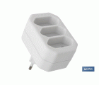ADAPTADOR 3 VIAS FRONTALES (10A)