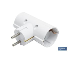 ADAPTADOR SCHUKO 2 VIAS (16A-250V)
