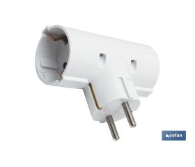 ADAPTADOR SCHUKO 2 VIAS (16A-250V)