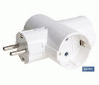 Adaptador triple Schuko 2P+T | Color Blanco | 16 A - 250 V