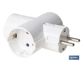 ADAPTADOR SCHUKO 3 VIAS  (16A-250V)