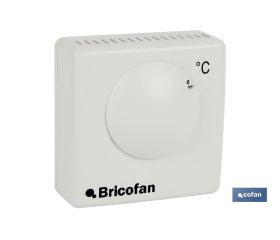 Termostato para calefacción analógico | Regulación de temperatura manual | Medidas 100 x 80 x 40 mm