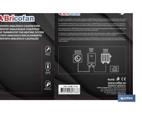 TERMOSTATO ANALOGICO CALEFACCIÓN (5°C-35°C)