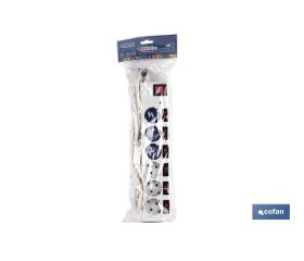 BASE MÚLTIPLE 6 TOMAS 1,5M+6 INT.INDIVIDUAL 16A-250V